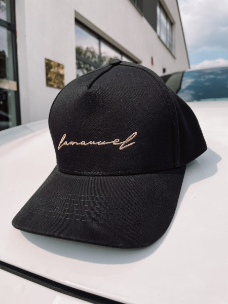 Czarna/Złota Czapka Script Unisex