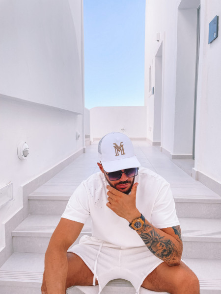 Biała/Złota Czapka Solid Unisex