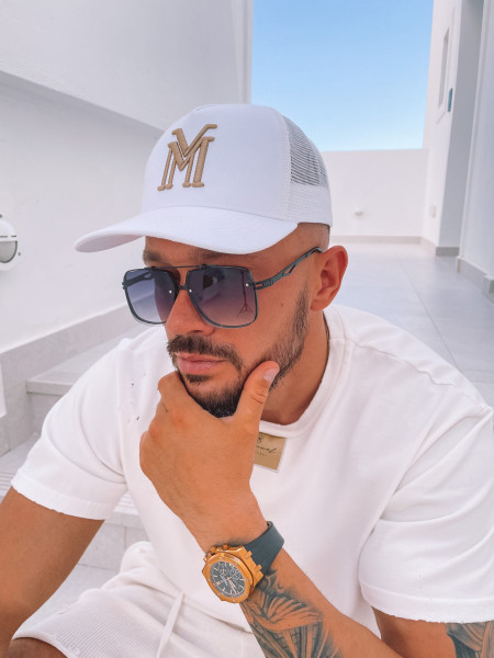 Biała/Złota Czapka Solid Unisex