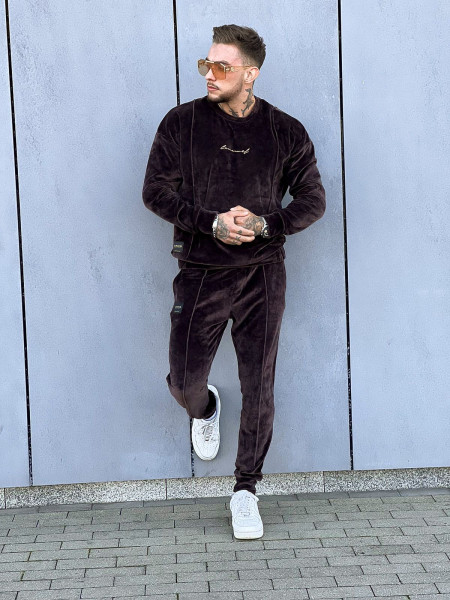 Velour Swag Set Chocolate