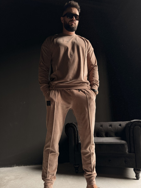 Velour Swag Set Beige