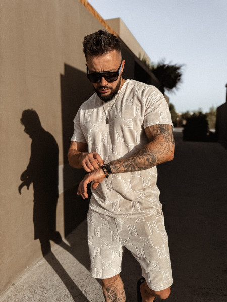 Monogram Craft Tshirt Beż