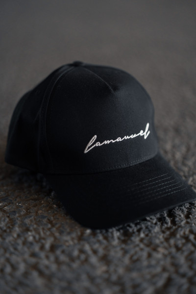 Czarna/Biała Czapka Script Unisex