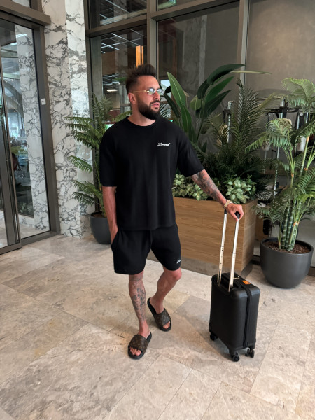 T-shirt Resort Knit Czarny