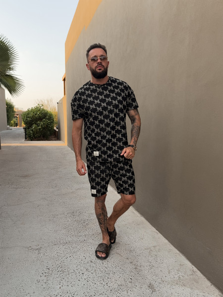 Szorty Monogram Frotte czarne