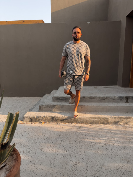 Szorty Monogram Frotte szary