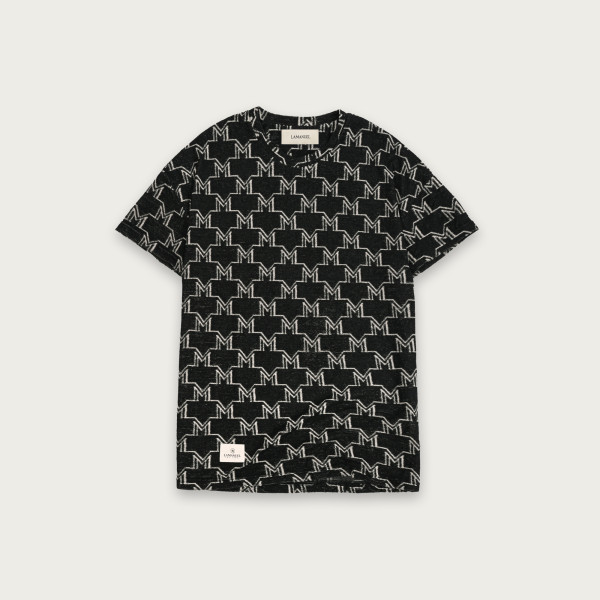 T-shirt Monogram Frotte czarny