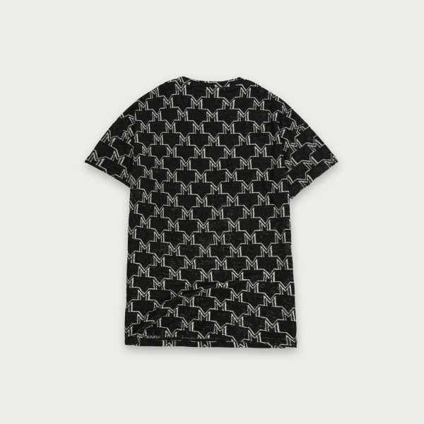 T-shirt Monogram Frotte czarny