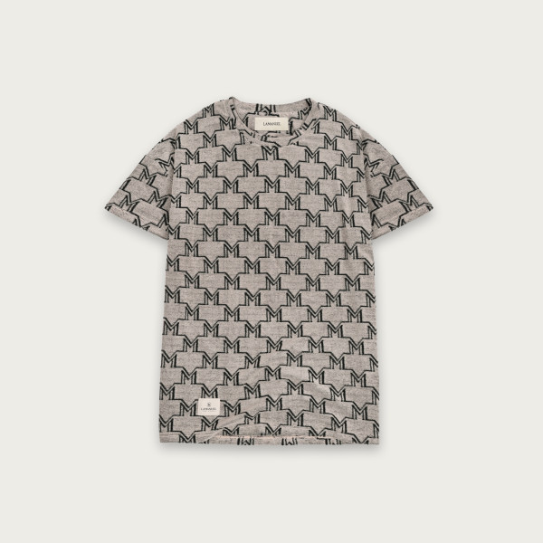 T-shirt Monogram Frotte szary