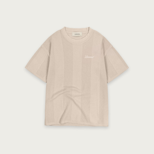 T-shirt Resort Knit Beż