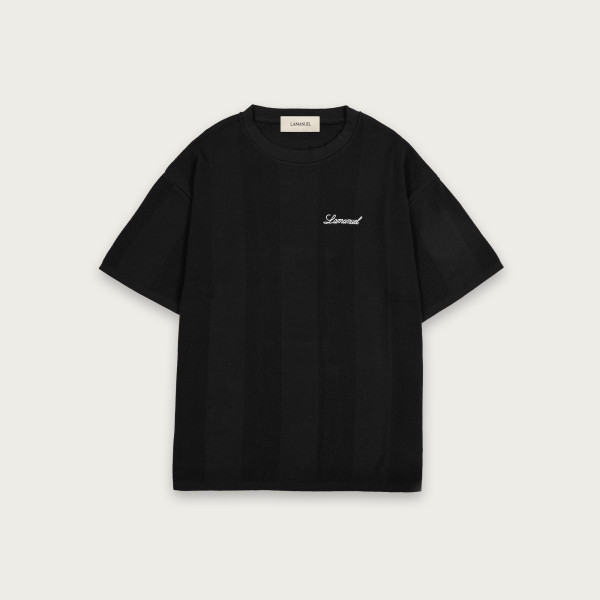 T-shirt Resort Knit Czarny