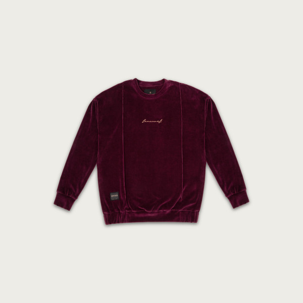 Velour Swag Set Burgundy