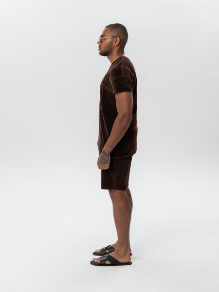 T-shirt Velour Summer czekolada