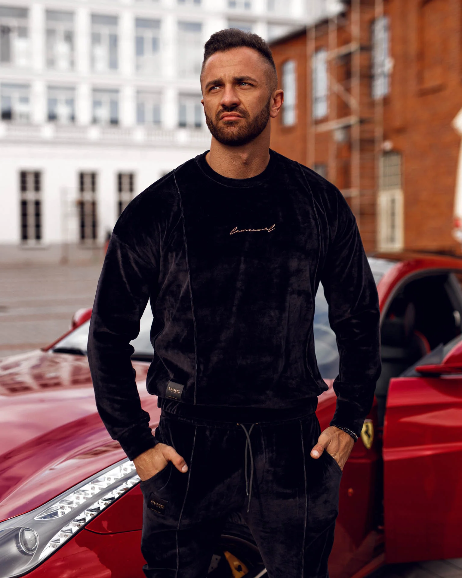 Velour Swag Set Black - obrazek 4