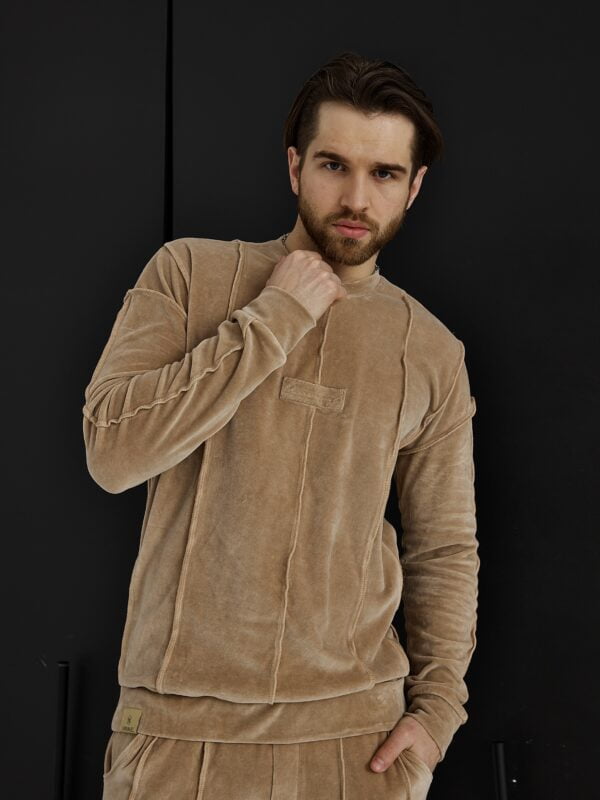 Velour Label Beige