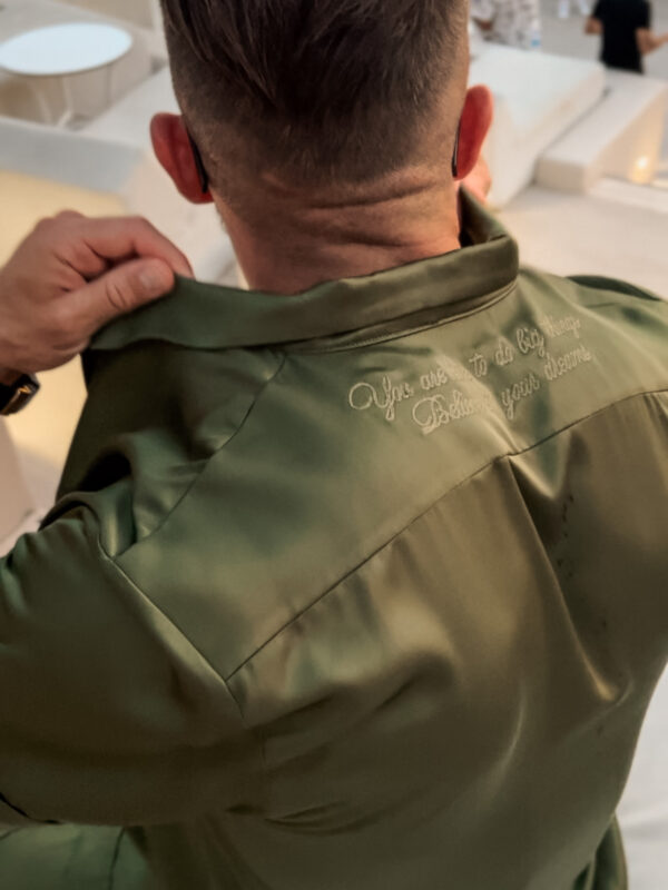 Riviera Satin Shirt & Short Emerald