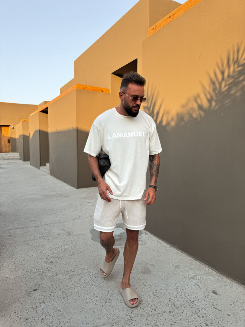 T-shirt Raw Core Krem - obrazek 2