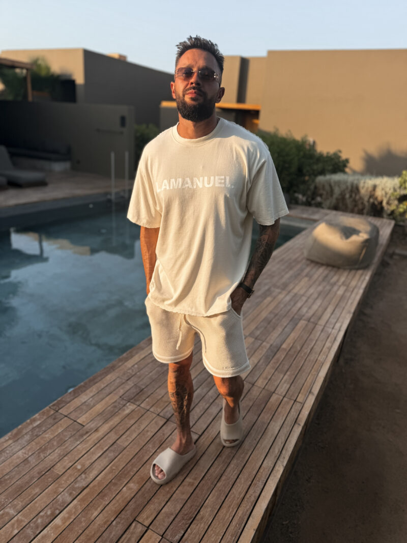 T-shirt Raw Core Krem - obrazek 5