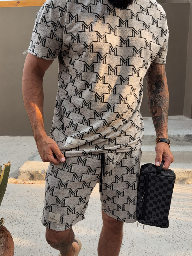 Tshirt Monogram Frotte Szary - obrazek 3